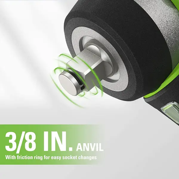 24V 3/8" Impact Wrench, 2.0Ah Battery and Charger Included