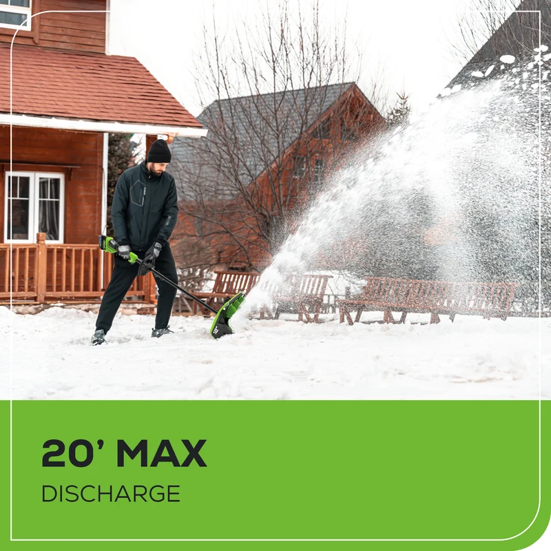 48V (24V x 2) Brushless 12" Snow Shovel & 585 CFM Blower Combo Kit, (2) 4.0Ah Batteries and Dual Port Charger