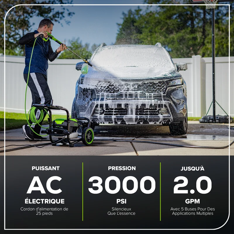 3000 PSI TruBrushless Pressure Washer with BONUS: 15” Surface Cleaner