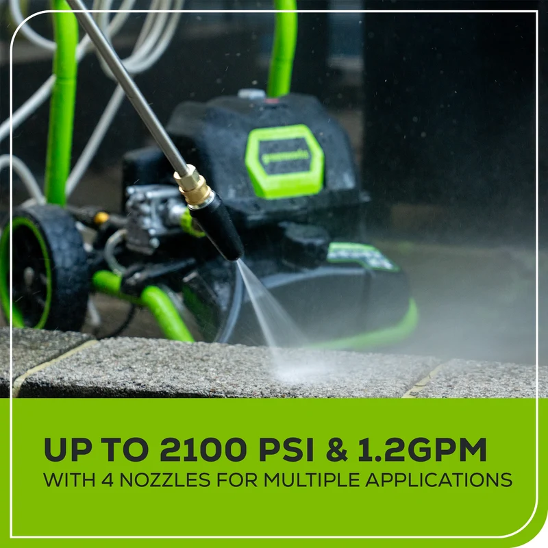 Greenworks 2100 PSI 1.2 GPM Electric Pressure Washer