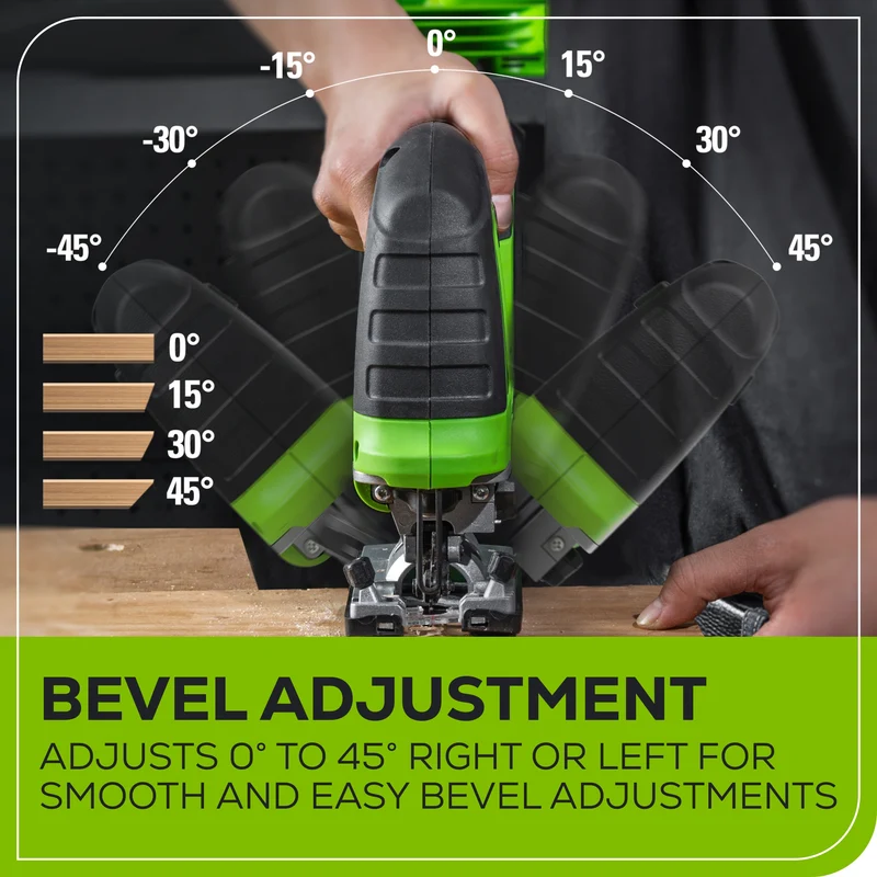 24V Brushless Jig Saw, 2.0Ah Battery & Charger Included