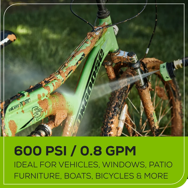 24V 600 PSI Cordless Pressure Washer Kit, (2) 2.0Ah Battery and Charger Included BONUS: Wash Mitt Included