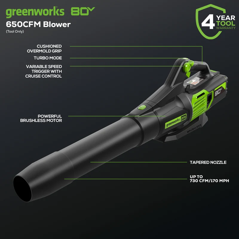 80V Blower & 16" String Trimmer Combo, 2.0Ah Battery and Charger Included