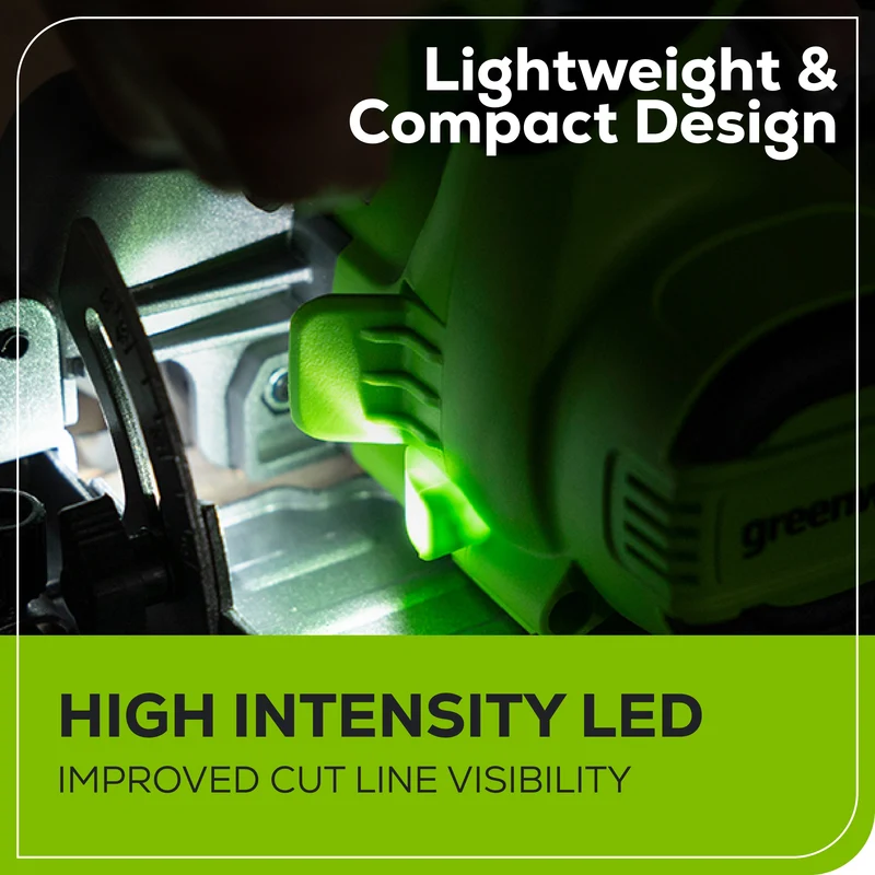 24V 6.5" Brushless Circular Saw, 2.0Ah Battery and Charger Included