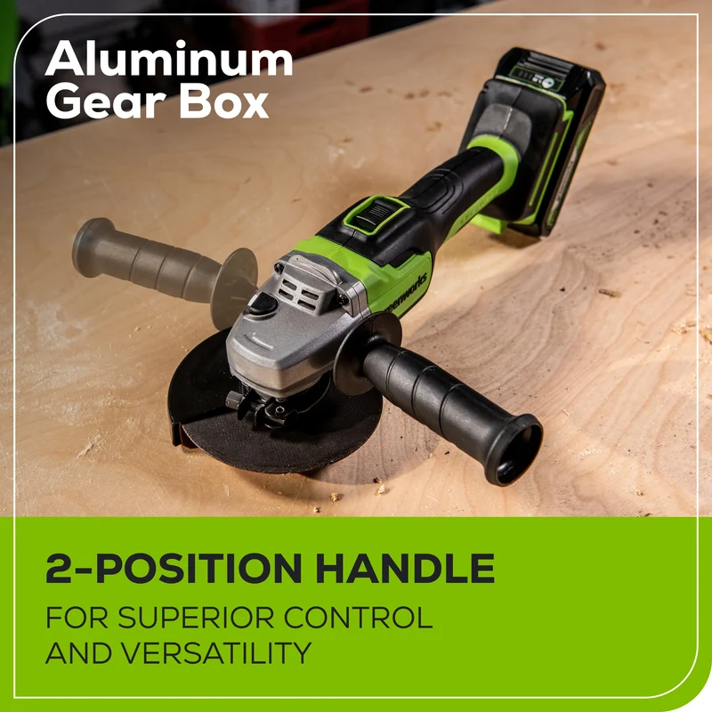 24V Angle Grinder, 4.0Ah USB Battery and Charger Included