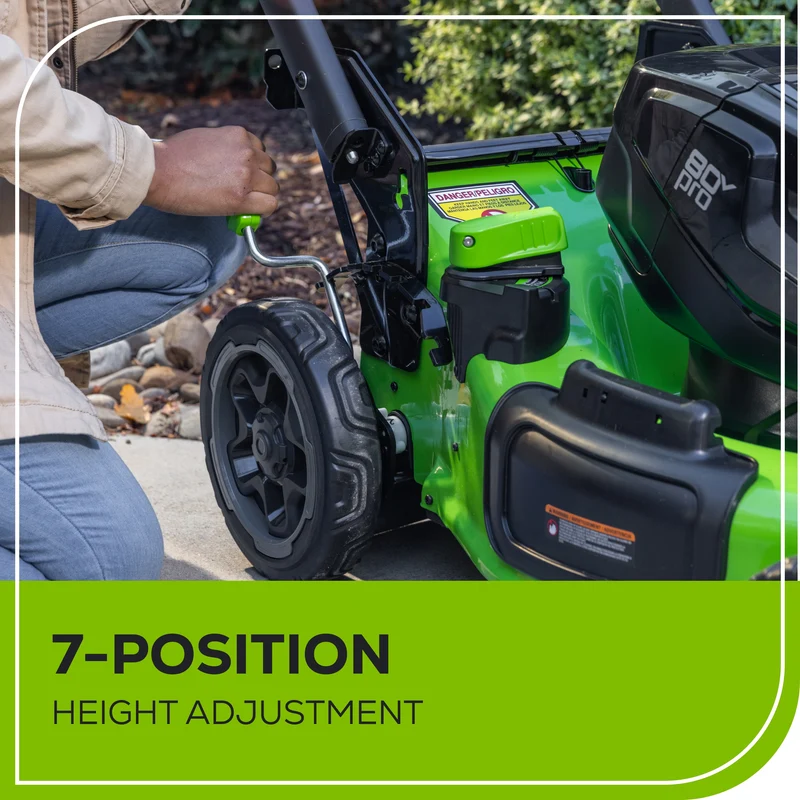 80V 22" Dual Blade Self-Propelled Lawn Mower, (2) 4.0Ah Batteries and Charger Included