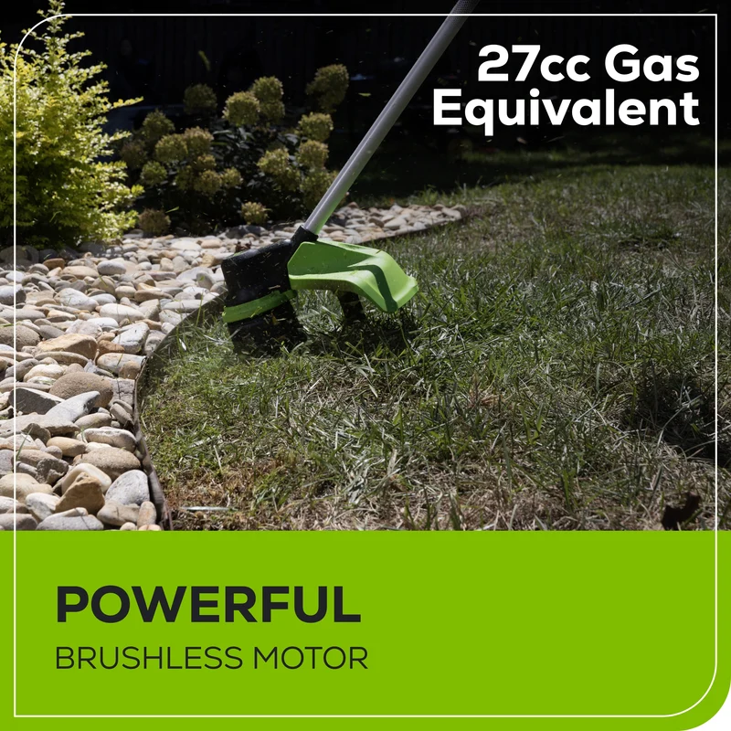60V 16" Brushless Battery String Trimmer, 2.5Ah Battery and Charger Included
