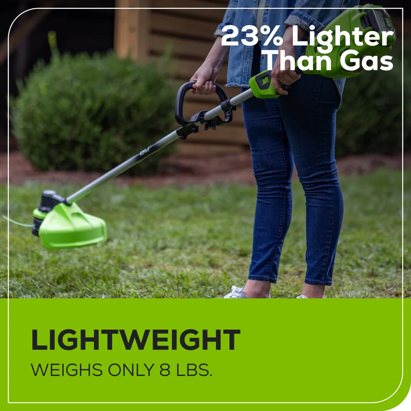 60V 16" Brushless Battery String Trimmer, 2.5Ah Battery and Charger Included