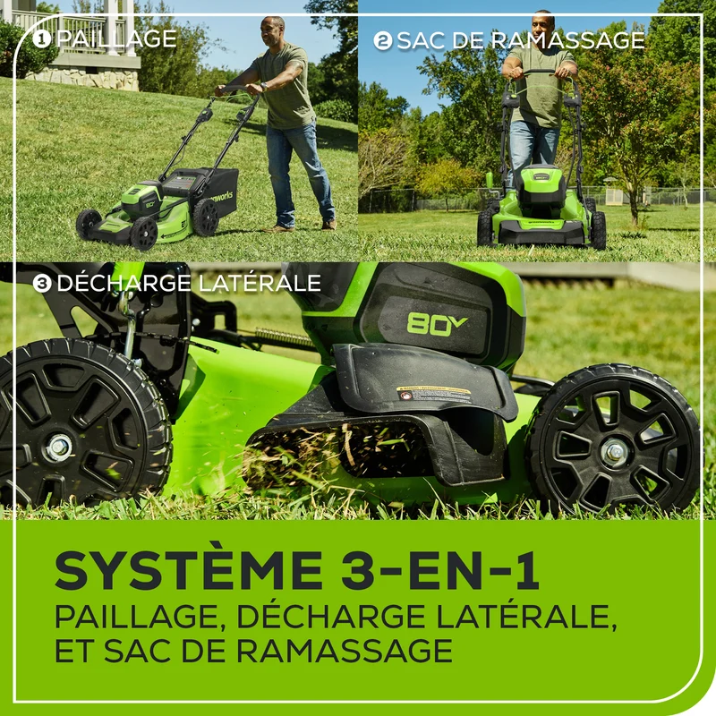 80V 21" Brushless Lawn Mower, (2) 2.0Ah Batteries and Charger Included - GLM801601