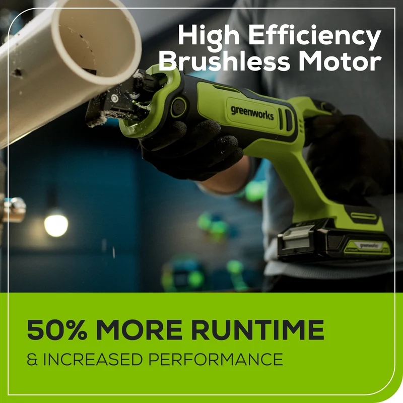 24V Brushless Reciprocating Saw, 2.0Ah Battery and Charger Included