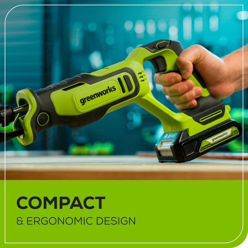 24V Brushless Reciprocating Saw, 2.0Ah Battery and Charger Included