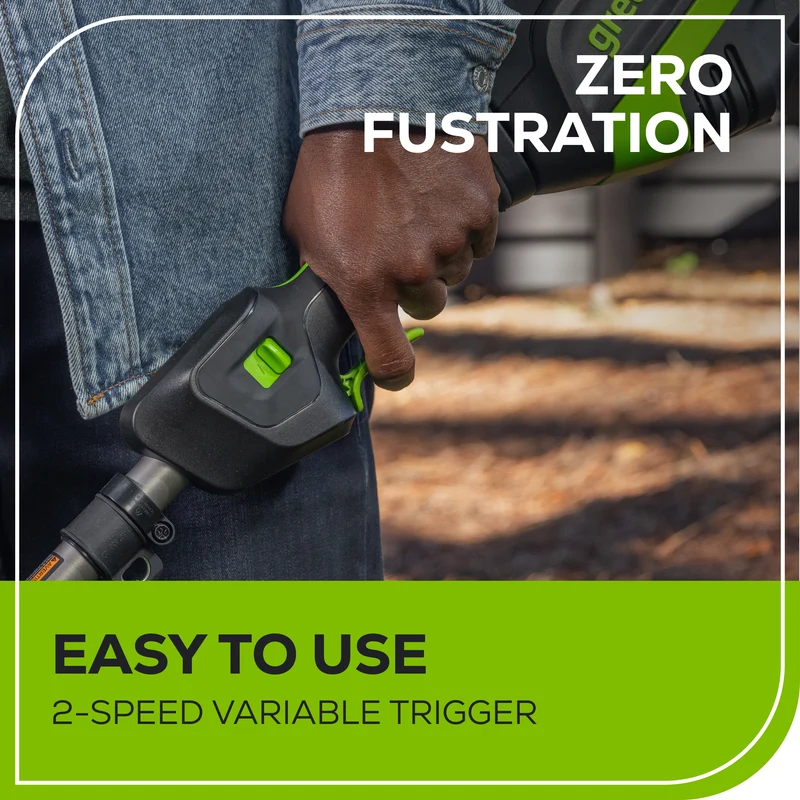 80V 800 CFM Brushless Blower & 17" Front Mount String Trimmer Combo Kit, 2.5Ah Battery and Charger Included