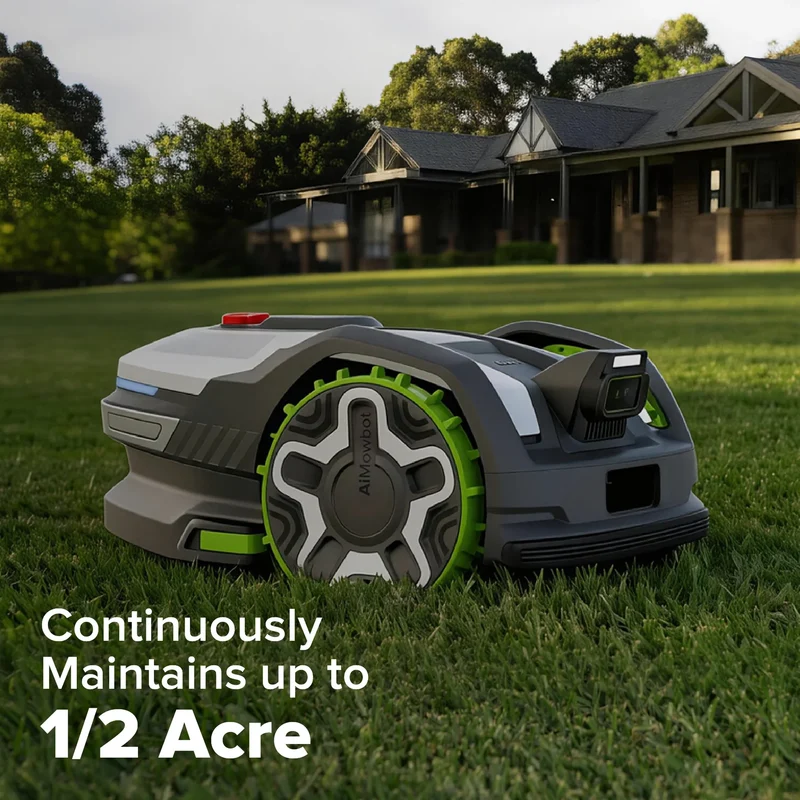 AiMowbot C20Z Wire-Free RTKVision Robotic Mower | 1/2 Acre, 4-Wheel Version