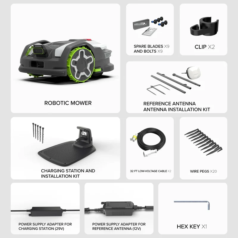 AiMowbot C20Z Wire-Free RTKVision Robotic Mower | 1/2 Acre, 4-Wheel Version