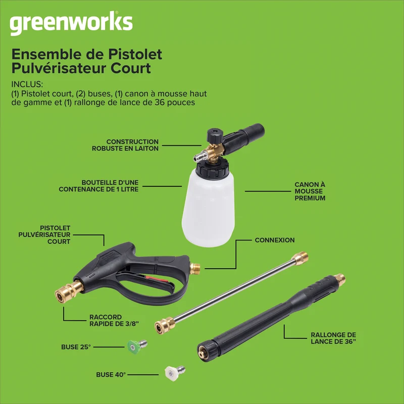 Short Spray Gun Kit Max 3100PSI