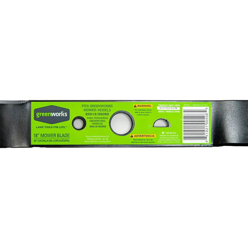 18" Replacement Lawn Mower Blade for 25012