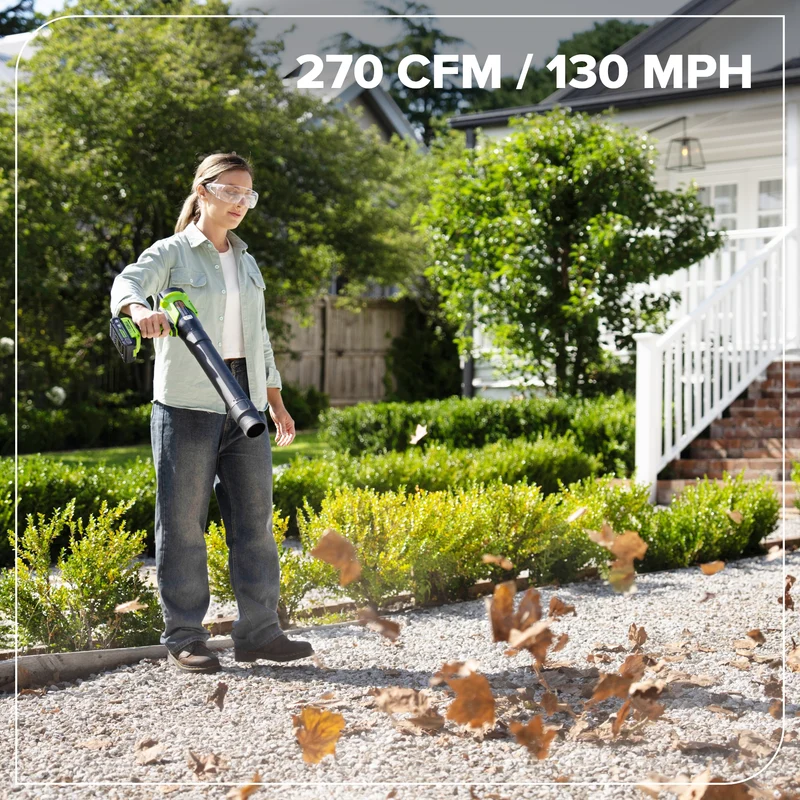 48V (24V x 2) 17" Brushless Mower & Blower & Trimmer Combo Kit, (2) 4.0Ah Batteries and 65W Type-C Charger with (2) 3-FT Cables Included