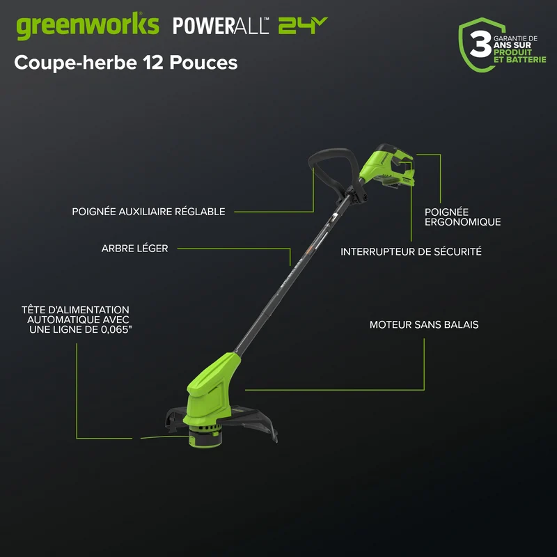 48V (24V x 2) 17" Brushless Mower & Blower & Trimmer Combo Kit, (2) 4.0Ah Batteries and 65W Type-C Charger with (2) 3-FT Cables Included