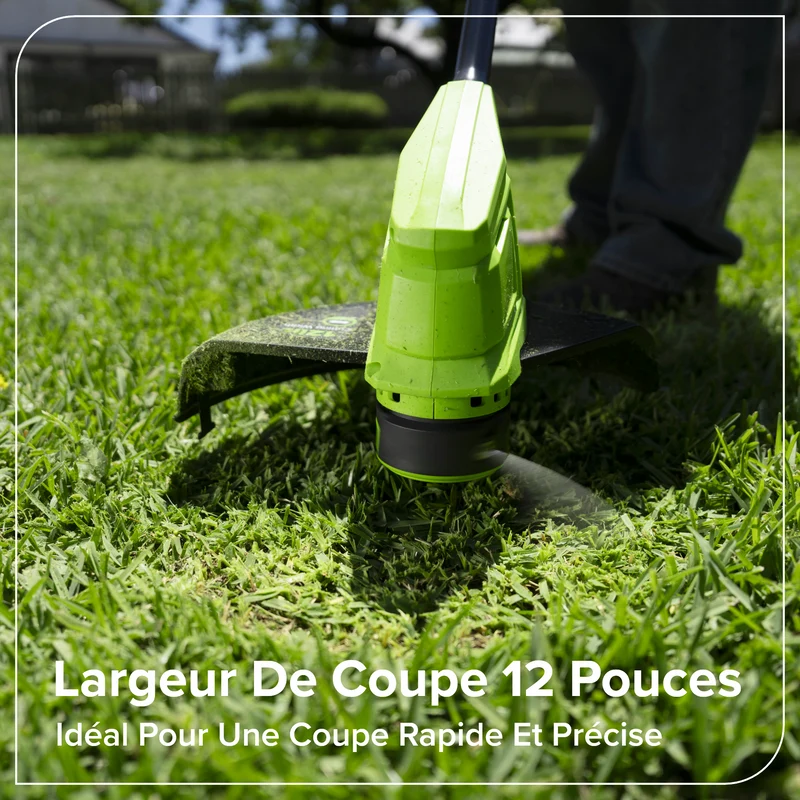 48V (24V x 2) 17" Brushless Mower & Blower & Trimmer Combo Kit, (2) 4.0Ah Batteries and 65W Type-C Charger with (2) 3-FT Cables Included