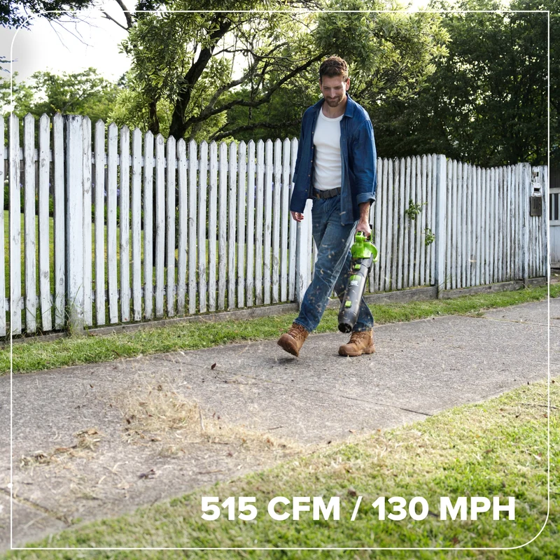 24V 12" Brushless String Trimmer & 515 CFM Blower, 3.0Ah Battery, 65W Type-C Charger and 3-FT Cable Included