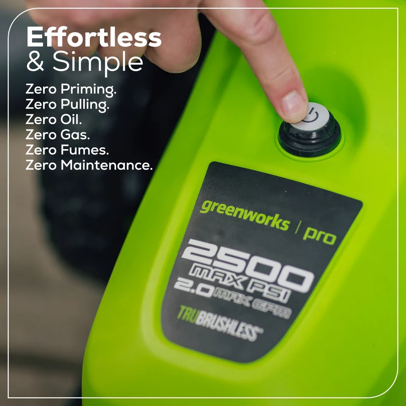 2500 PSI 2.0 GPM Brushless Electric Pressure Washer