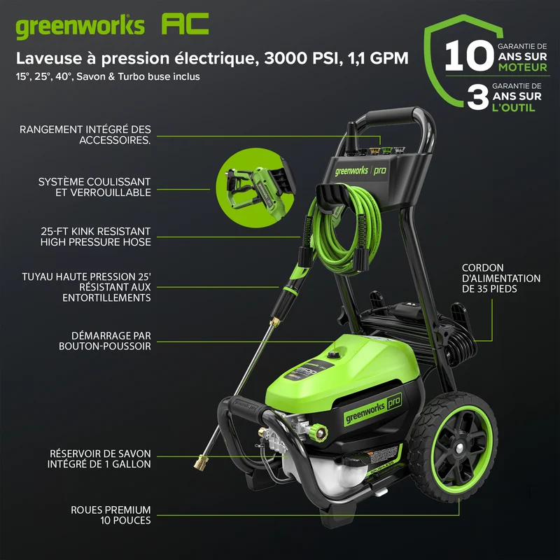 2500 PSI 2.0 GPM Brushless Electric Pressure Washer