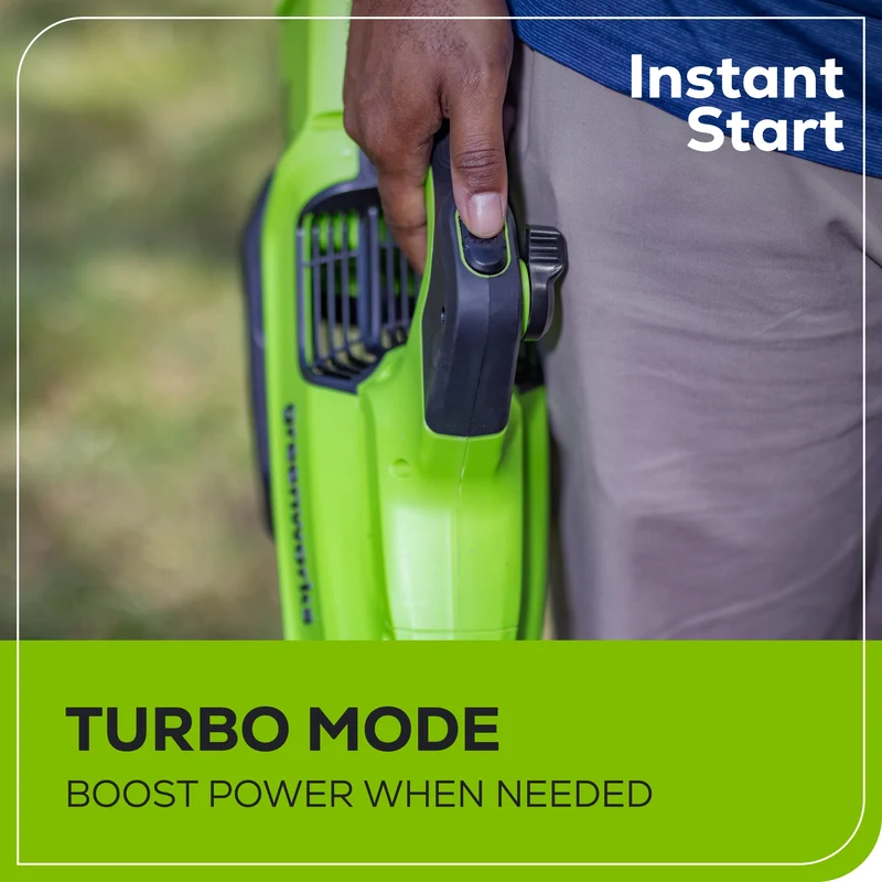 60V 16" String Trimmer & 630 CFM - 170 MPH Blower Combo, 2.5Ah Battery and 3A Charger Included