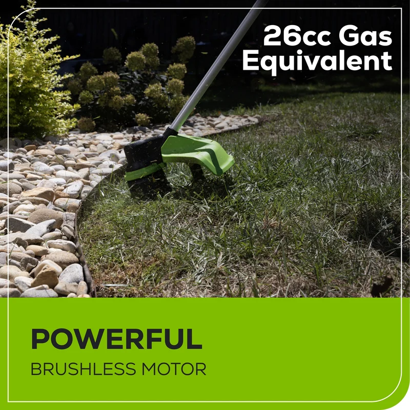 60V 16" String Trimmer & 630 CFM - 170 MPH Blower Combo, 2.5Ah Battery and 3A Charger Included