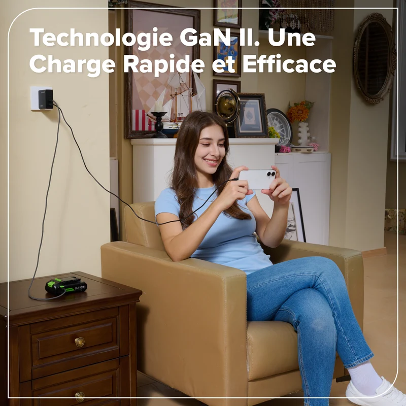 Greenworks POWERALL 100W Charger with (2) USB-C ports and USB-A Port