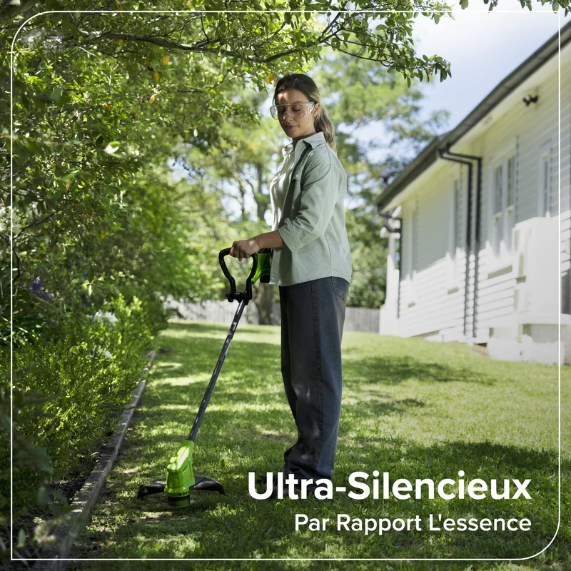 24V 12" Brushless String Trimmer & 270 CFM Blower, 2.0Ah Battery with 30W Type-C Charger and 3-FT Cables Included