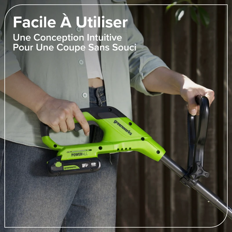 24V 12" Brushless String Trimmer & 270 CFM Blower, 2.0Ah Battery with 30W Type-C Charger and 3-FT Cables Included