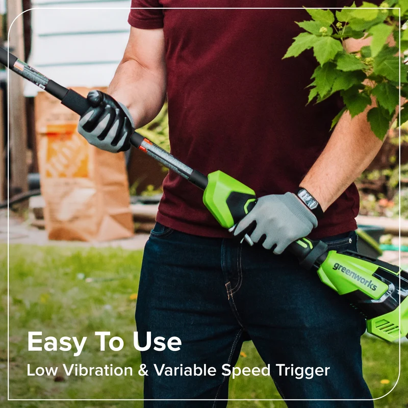24V Brushless 8" Pole Saw, 2.0Ah Battery and 30W Type-C Charger (3-FT) Included