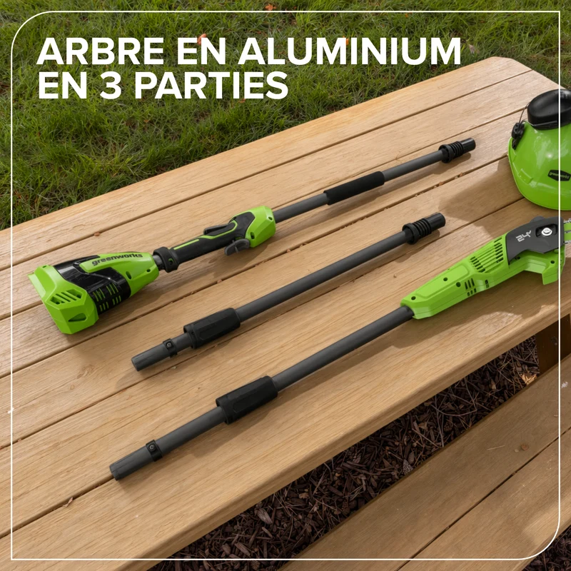 24V Brushless 8" Pole Saw, 2.0Ah Battery and 30W Type-C Charger (3-FT) Included