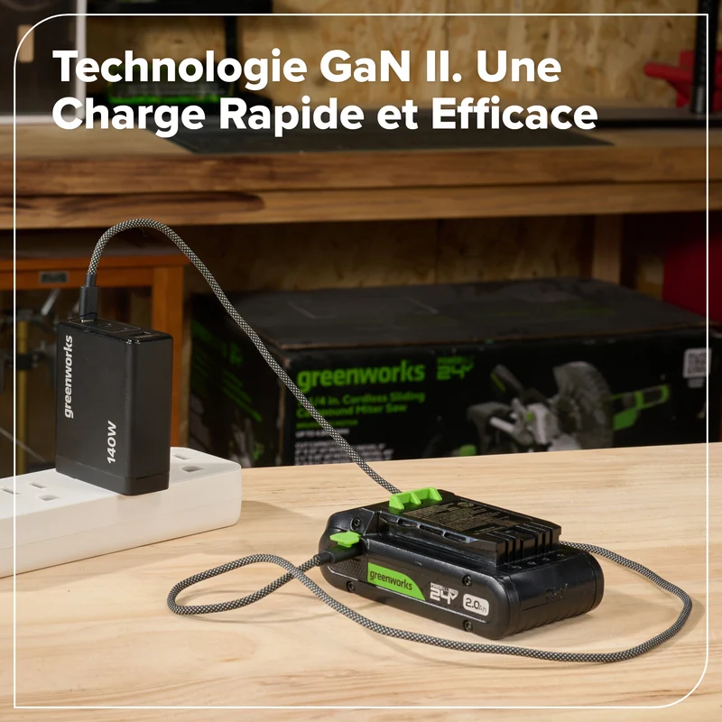 Greenworks POWERALL 140W Charger, (3) USB-C Ports and USB-A Port