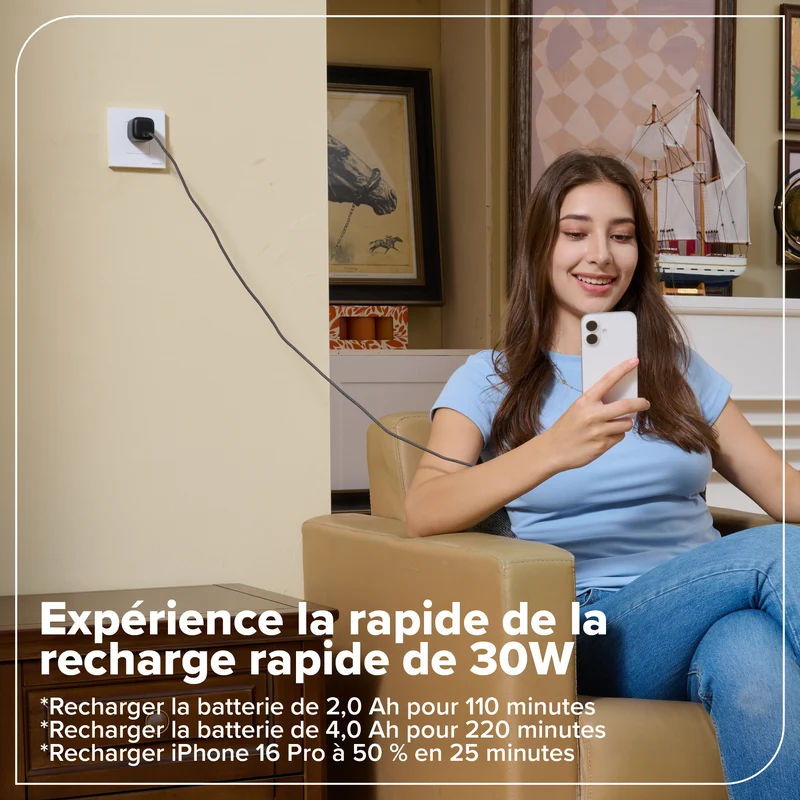 30W Charger Block with USB-C Port