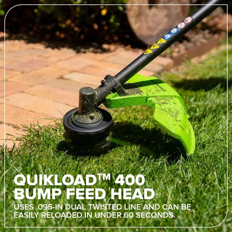 48V (24V x 2) 16" Brushless String Trimmer, (2) 4.0Ah 21700 Batteries and 100W Type-C Charger with (2) 3-FT Cables Included