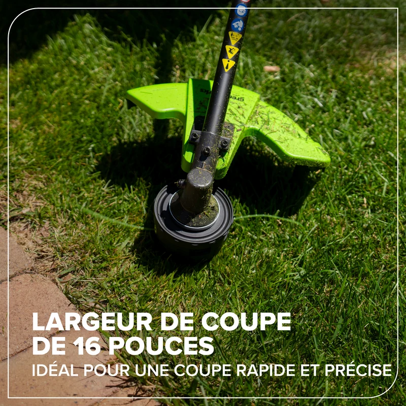 48V (24V x 2) 16" Brushless String Trimmer, (2) 4.0Ah 21700 Batteries and 100W Type-C Charger with (2) 3-FT Cables Included