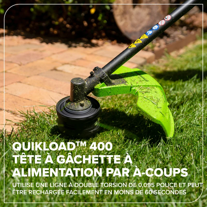 48V (24V x 2) 16" Brushless String Trimmer, (2) 4.0Ah 21700 Batteries and 100W Type-C Charger with (2) 3-FT Cables Included