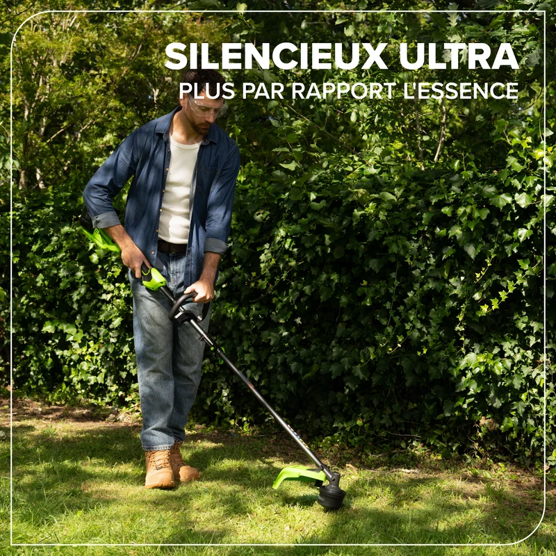 48V (24V x 2) 16" Brushless String Trimmer, (2) 4.0Ah 21700 Batteries and 100W Type-C Charger with (2) 3-FT Cables Included