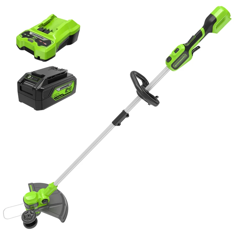 24V 13" Cordless Battery String Trimmer, 4.0Ah Battery and Charger Included