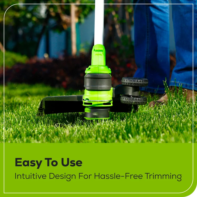 24V 13" Cordless Battery String Trimmer, 4.0Ah Battery and Charger Included