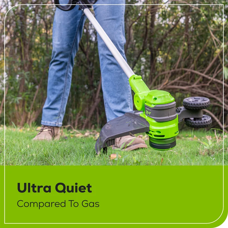 24V 13" Cordless Battery String Trimmer, 4.0Ah Battery and Charger Included