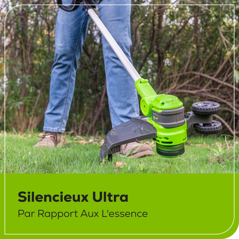 24V 13" Cordless Battery String Trimmer, 4.0Ah Battery and Charger Included