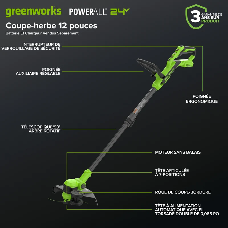 24V 12" Brushless String Trimmer (Tool Only)