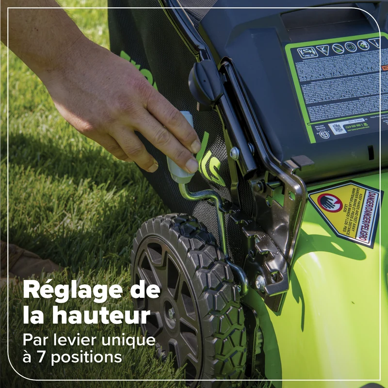 48V (24V x 2) 21" Brushless Self-Propelled Mower, (2) 5Ah USB Batteries and 4A Dual Port Charger