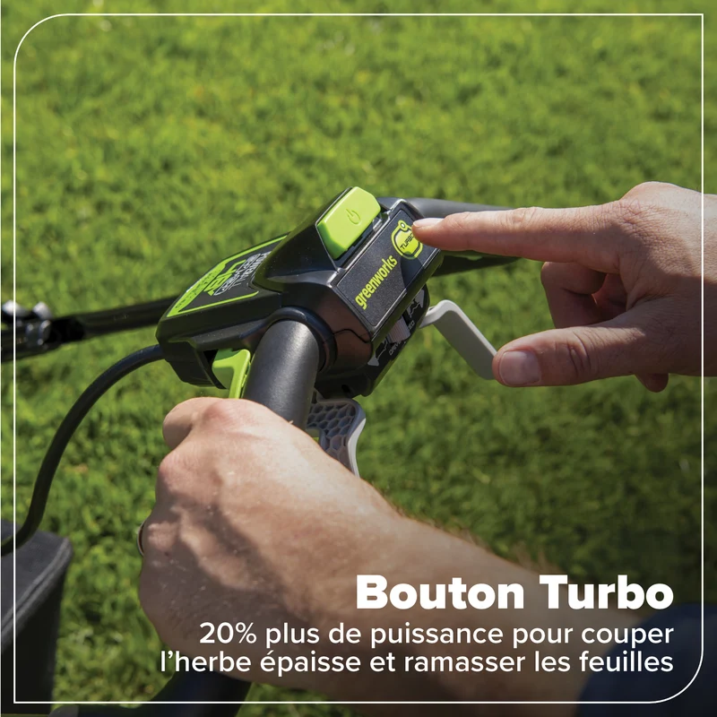 48V (24V x 2) 21" Brushless Self-Propelled Mower, (2) 5Ah USB Batteries and 4A Dual Port Charger