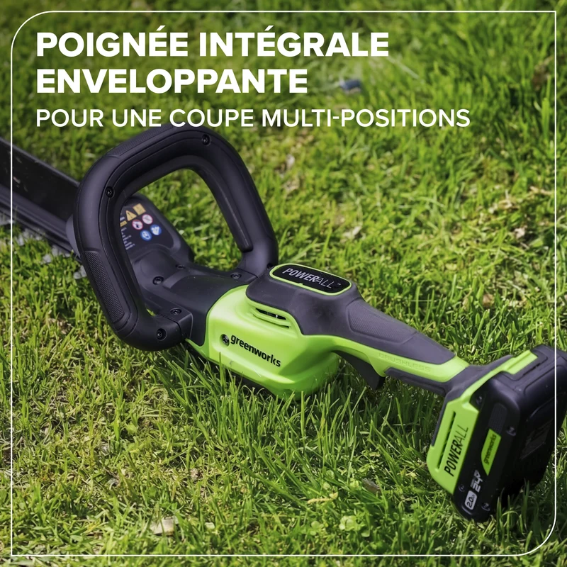 24V 20" Brushless Hedge Trimmer, 2.0Ah Battery and 30W Charger Included