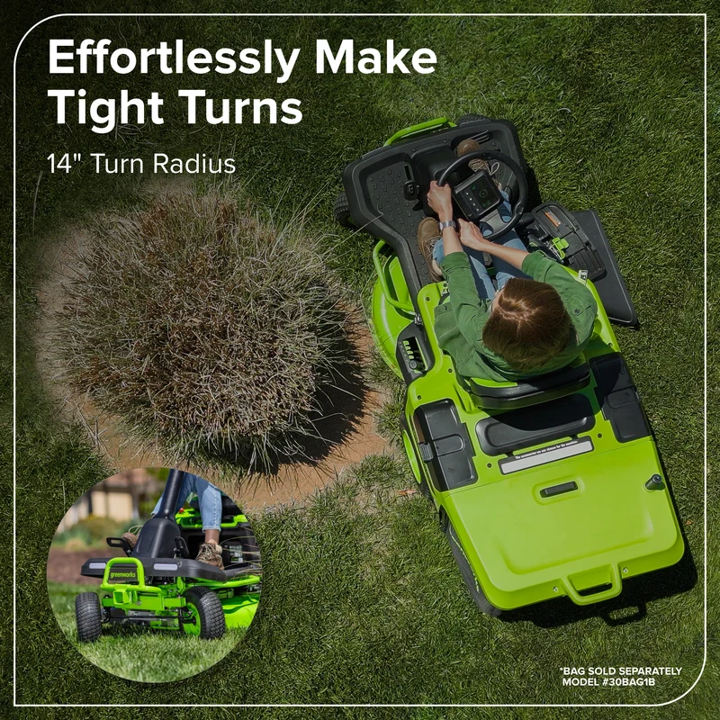 80V 30" CrossoverT Riding Lawn Tractor, (4) 6.0Ah Batteries and 600 Watt Charger Included | CRT308