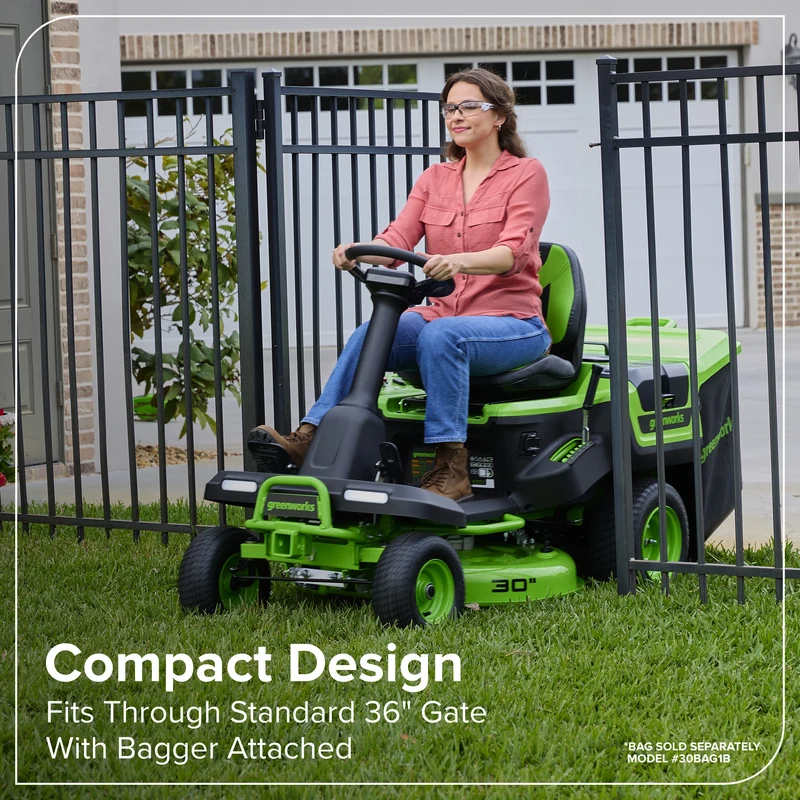 80V 30" CrossoverT Riding Lawn Tractor, (4) 6.0Ah Batteries and 600 Watt Charger Included | CRT308