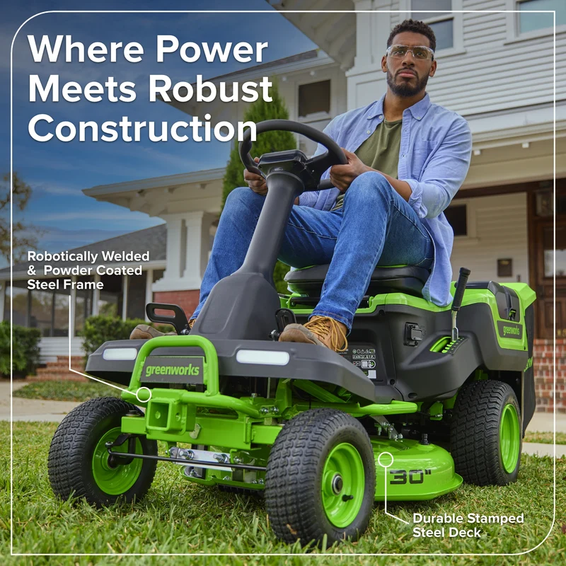 80V 30" CrossoverT Riding Lawn Tractor, (4) 6.0Ah Batteries and 600 Watt Charger Included | CRT308